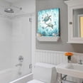 thumbnail image 4 of Nautical Beach Sea Turtle Bathroom Decor Wall Art Ocean Sea Turtle Paintings Artwork for Walls Teal Beach Theme Decor Pictures Prints Framed Decorations for Bedroom Bathroom Kitchen Home Decor 12"x16", 4 of 6