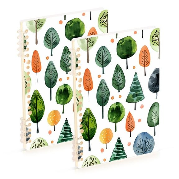 joogoo Spiral Journal Notebook Trees Christmas College Ruled Notebooks 8.3" x 5.7" 2 PCs
