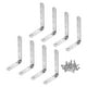 thumbnail image 1 of Soporte en L Uxcell, 4.93 x 2.96 x 0.75 Pulgadas, Soportes de Ángulo Recto de 90 Grados con Tornillos para Muebles/Estantes/Mesas [Plateado], 1 of 6