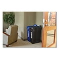 thumbnail image 2 of slim jim plastic recycling container with venting channels, 23 gal, plastic, blue, 2 of 2