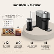 Nespresso Vertuo Espresso Machine by Breville with Milk Frother, Titan Medium