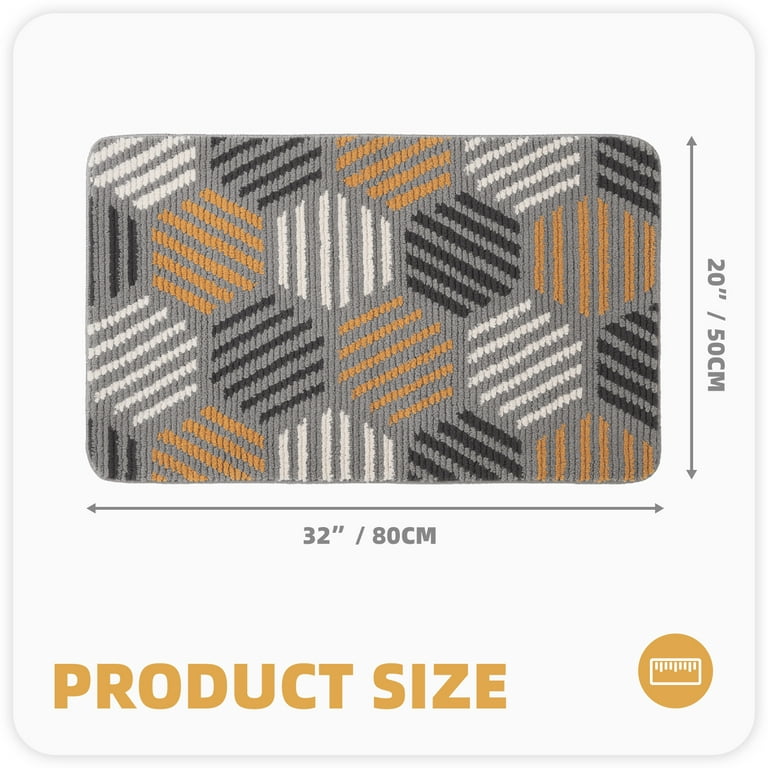 Color G Indoor and Outdoor Doormat, 20 inchx 32 inch Anti Slip Door Mat for Entryway, Machine Washable, Gray, Size: 20 x 32