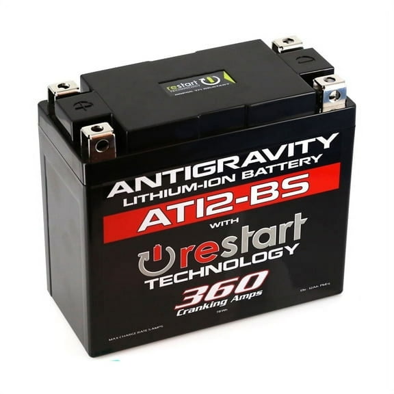 Antigravity AT12BS Lithium Motorcycle Powersports Battery – 360 CA, 12 Ah