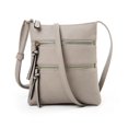 thumbnail image 4 of Bolso de hombro para mujer, informal, multifuncional, con bolsillo y doble cremallera, vertical, tipo bandolera, 4 of 6