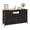 Pure Black, variant on KOKEBREN 47.4"Wide Dressers for Bedroom 8 Fabric Drawers Dresser with LED lights & Power Outlet TV Stand for 55" TV,Gray