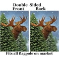 thumbnail image 2 of Christmas Winter Animal Deers in Snowy Forest Tree Nature Seasonal Garden Yard Flag 12"x 18" Double Sided Polyester Welcome House Flag Banners for Patio Lawn Outdoor Home Decor, 2 of 4