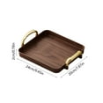 thumbnail image 3 of chaungfeng Brown Plastic Serving Tray with Handles, Food Tray for Breakfast,Coffee Table,Dinner & Bar, Decorative Tray for Kitchen, Bedroom (B), 3 of 6