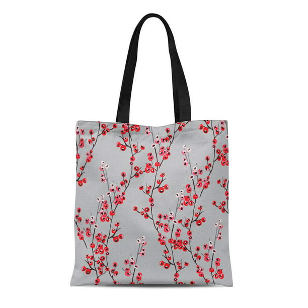 ASHLEIGH Canvas Tote Bag Watercolour Elegant Holly Berries Winter ...