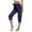 Navy-16, variant on REALiKUN Women's Capri Yoga Pants Loose Soft Drawstring Workout Sweatpants Causal Lounge Pants