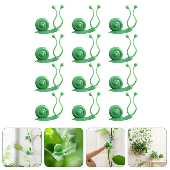 Soimiss Gardening Supplies Plant Climbing Wall Fixture Clips Green Plastic 20Pcs