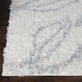 thumbnail image 3 of Botanical Plush Shag Indoor Transitional Area Rug, Grey/Cream, 8' x 10', 3 of 9