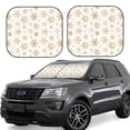 thumbnail image 1 of Balery gold Snowflake print Parasol para parabrisas de coche de 2 piezas | Parasol plegable para parabrisas delantero de coche para la mayoría de sedanes-Medium, 1 of 6