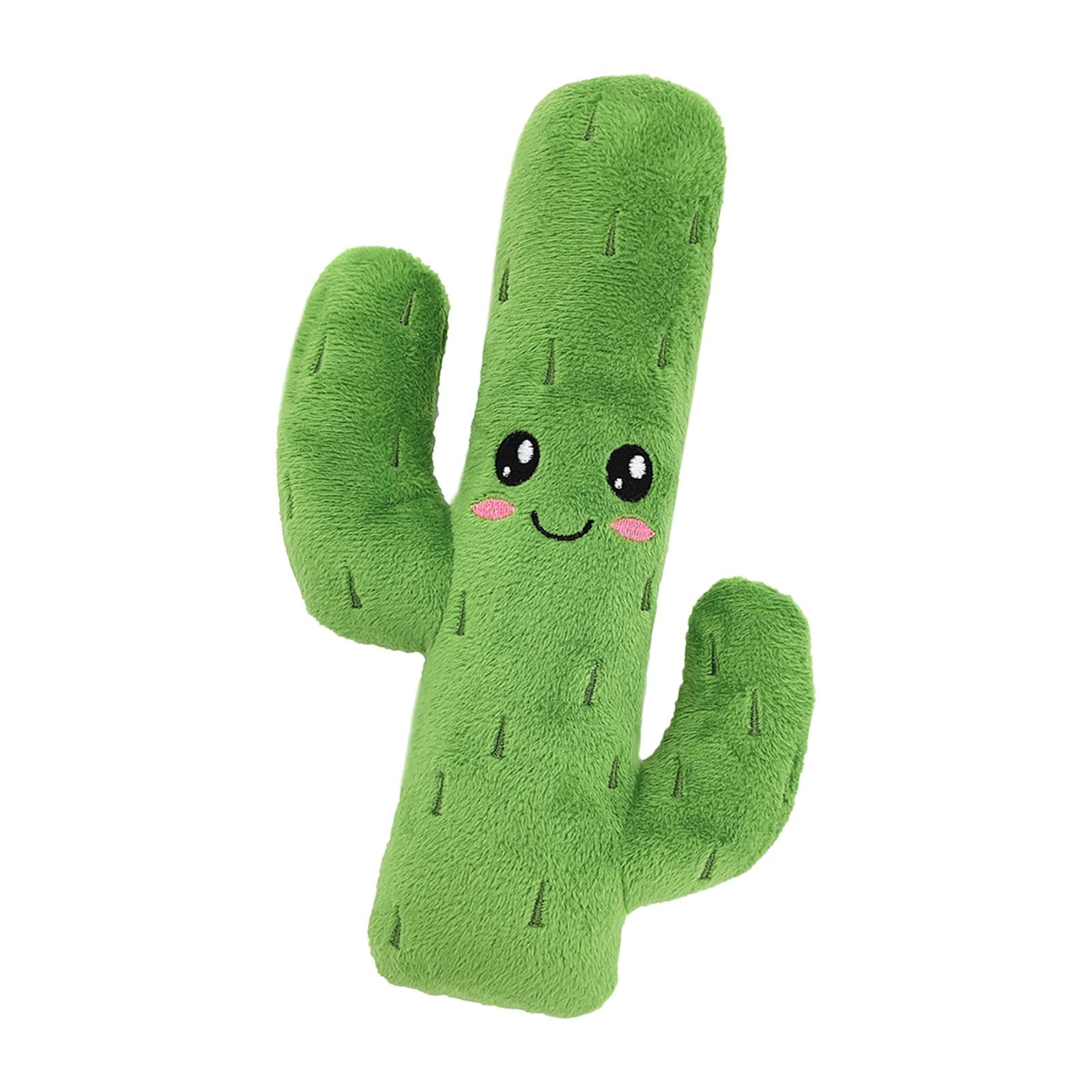 Squeaky Dog Toy Cute Puppy Chew Toys Stuffed Plush Toy Sound Toy with Squeaker Cute Dog Toy plush Toy for Medium Large Dogs Cactus