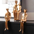 thumbnail image 1 of Decoración hogareña Gwong Abstract Thinker Figure Delicate Golden Artistic Pensando Brillantes Hombre Figurines para escritorio Gwong 21082235, 1 of 6