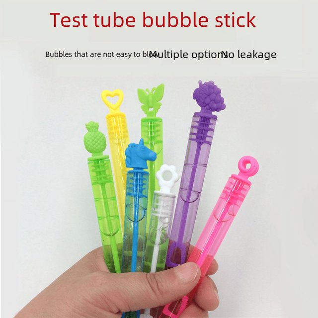 Tubo de ensayo en miniatura con forma de palo de burbujas El palo de burbujas no puede soplar agua con burbujas