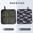 thumbnail image 2 of Watercolor Shark Vintage Foldable Seat Cushion for Bleachers, Stadium Seats, Camping & Outdoor Events, Portable Lightweight Pad with Carabiner, 2 of 6