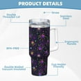 thumbnail image 5 of Uemuo Multi-colored Spiders Print 40oz Ice Bully With Handle And Straw Stainless Steel Vacuum Insulated Cup And 2 In 1 Straw Lid Insulated Travel Tumbler, 5 of 8