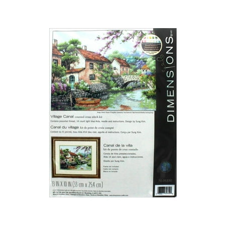 UPC: 0088677353308 | Dimensions Cross Stitch Kit 13×10 Village Canal