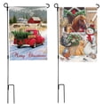 thumbnail image 1 of 3 Piece Iron Mini Garden Flags Pole Stand Holder Yard Decor Display, 1 of 8