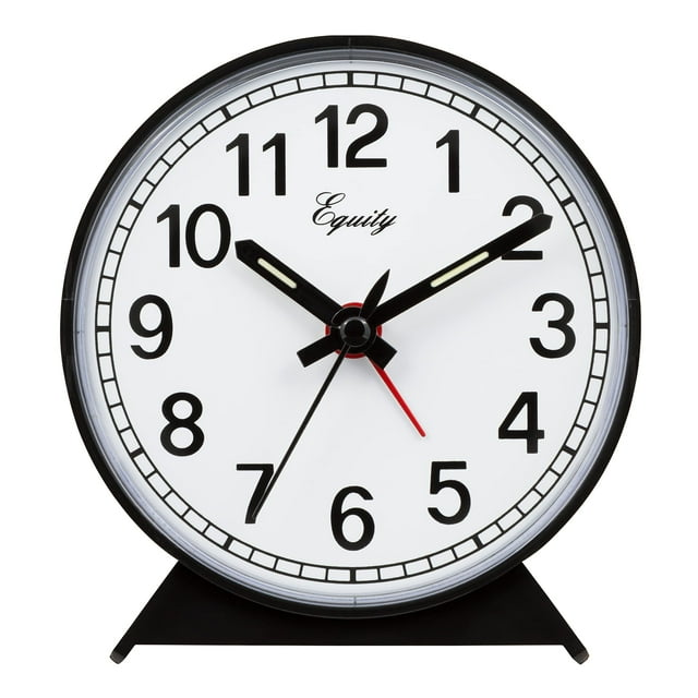 Reloj Despertador Analógico La Crosse 14075 Negro con Esfera de 9 cm