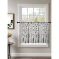 thumbnail image 2 of Sheer Curtains 45 Inch Length, Birch Trees Semi Sheer Curtains Light Filtering Window Treatment, Forest Vintage Abstract Wooden Gray Privacy Voile Drapes for Living Room Bedroom 52x45 Inch, 2 of 7