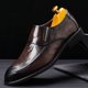 thumbnail image 1 of XIHAHA, zapatos de guisantes de negocios para hombre, mocasines, zapatos de conducción informales para hombre, zapatos perezosos informales con punta redonda británica, absorción de impacto de cuero d, 1 of 4