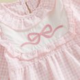 thumbnail image 6 of Cjfdfy Newborn Baby Girl Footed Fall Clothes Romper Adorable Bow Embroidery Ruffle Long Sleeve Plaid Jumpsuit Infant Cute Going Coming Home Fall Winter Outfit, 6 of 9