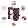thumbnail image 4 of Foldable Clothes Storage Bags Clothes Organizer Bin with Clear Windows for Clothes Bedding Pumpkins and Stars, 4 of 6