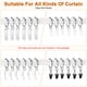 thumbnail image 5 of Uxcell 20-Pack Anillo de Cortina con Ojal 1 Pulgada ID Se Ajusta a Varilla de Cortina de 3/4 Pulgadas Anillos de Drapería de Metal Plateado, 5 of 7