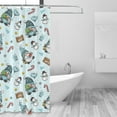 thumbnail image 2 of Shower Curtain, Winter Wonderland Light Blue Waterproof Fabric Plastic Shower Curtain, Drying Fast Bathroom Curtain with 9 Buttonholes, Ruffle Shower Curtain 60x72in, 2 of 8
