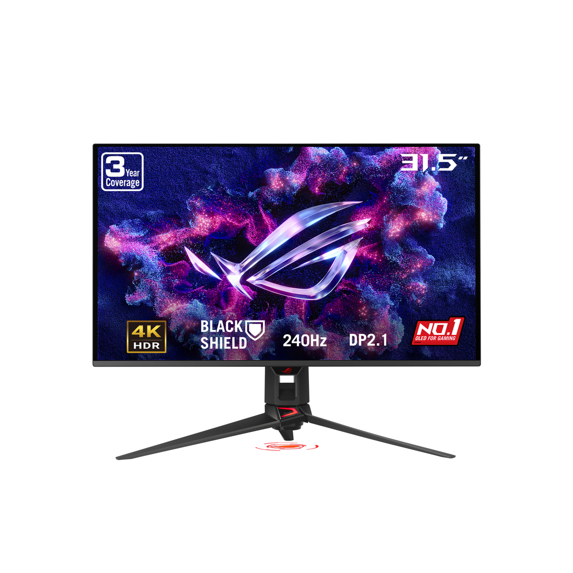 ASUS ROG Swift 32 inch UHD 4K 240Hz AMD FreeSync Premium Pro & G-Sync Compatible 0.03ms HDR500 USB-C GEN 3 OLED Gaming Computer Monitor with Height Adjustable, Swivel & Tilt Stand PG32UCDM3