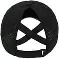thumbnail image 3 of Muryobao Women Female Criss Cross Ponytail Baseball Cap Adjustable High Messy Bun Ponycap Trucker Hats Quick Drying Mesh Dad Hat for Outdoor Sports Travel Black, 3 of 7