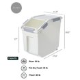 thumbnail image 3 of Recipiente de almacenamiento de alimentos HANAMYA de 33 litros con vaso medidor sin BPA, 3 of 9