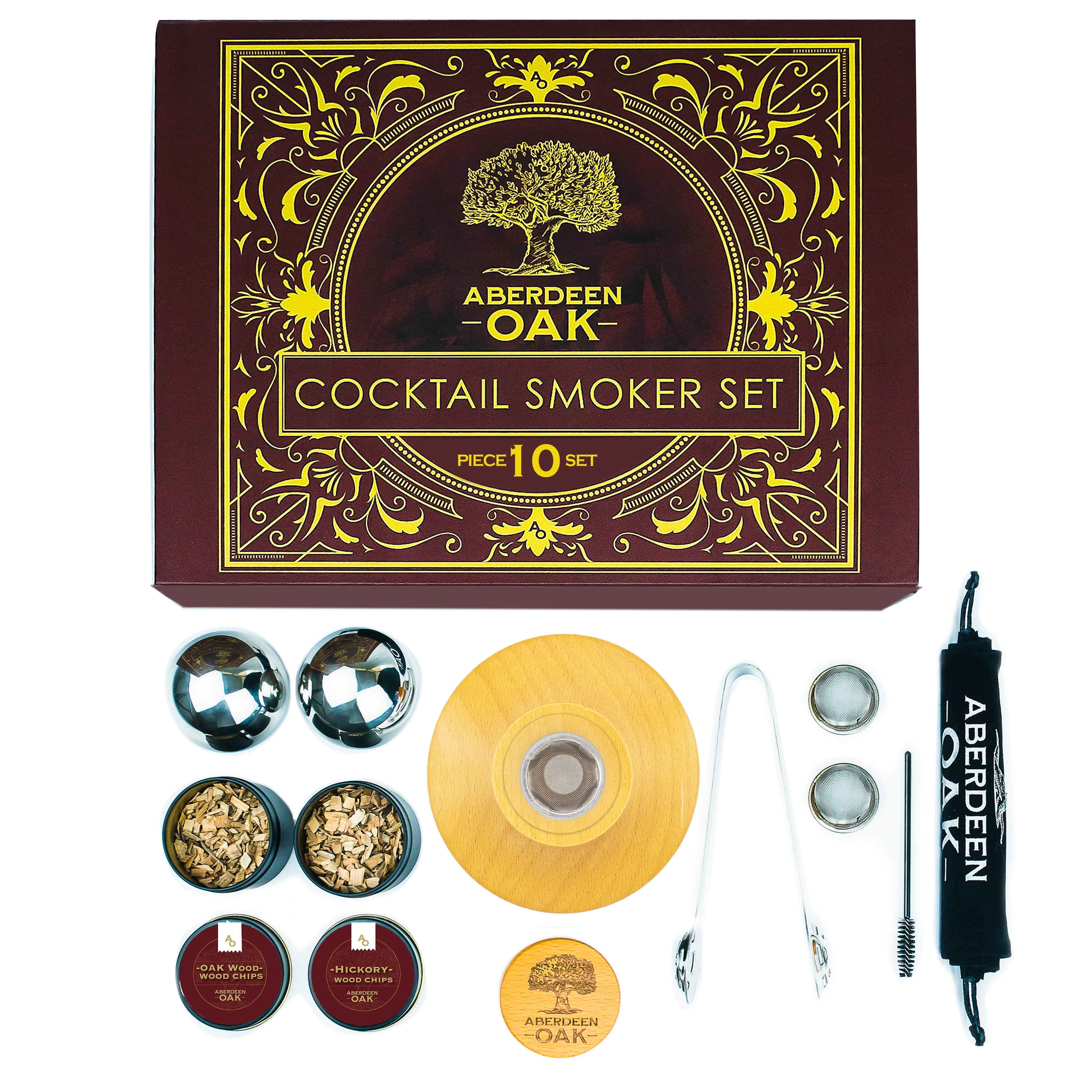 Old Fashioned Cocktail Smoker Kit Whiskey Smoker Kit with Lid, With