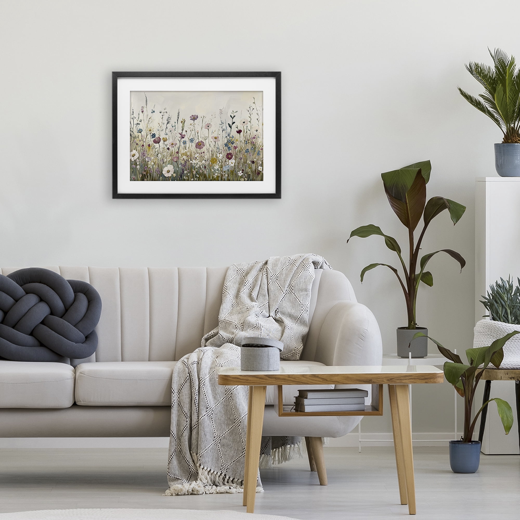 Stupell Industries Spring Blooms Pastoral Meadow Black Framed Print Under Glass, design by Kim Allen