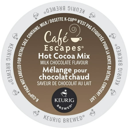 Cafe Escapes Milk Chocolate Hot Cocoa, K-Cup Portion Pack for Keurig