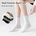 thumbnail image 3 of YooGuoGuo Womens Ankle Socks Ruffle Cotton Cute Frilly Trim Breathable Crew Ruffled Socks 6 Pack, 3 of 6