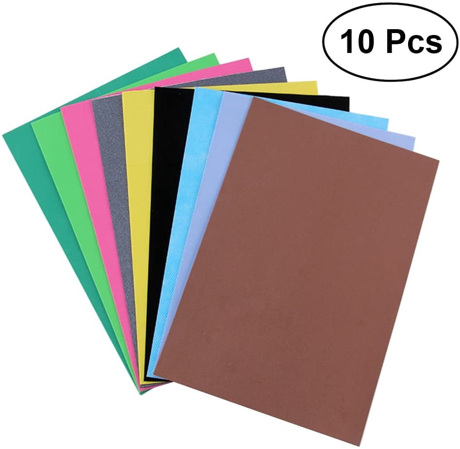 Lot De 10 Feuilles De Mousse Pailletée Non Adhésive – Papier épais Pour Bricolage, Décoration, Scrapbooking - 5