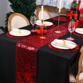 thumbnail image 2 of Holzlrgus 2 Pieces Red Table Runner Sequin Glitter Mesh Table Runner 11"x108" Red Table Decorations for Wedding Party Valentine's Day Christmas, 2 of 7