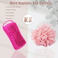 thumbnail image 3 of Exfoliante Corporal de Silicona 2 en 1 Unique Bargains Cepillo Corporal Masajeador de Cuero Cabelludo Suave para Usar en la Ducha Rosa Roja, 3 of 7