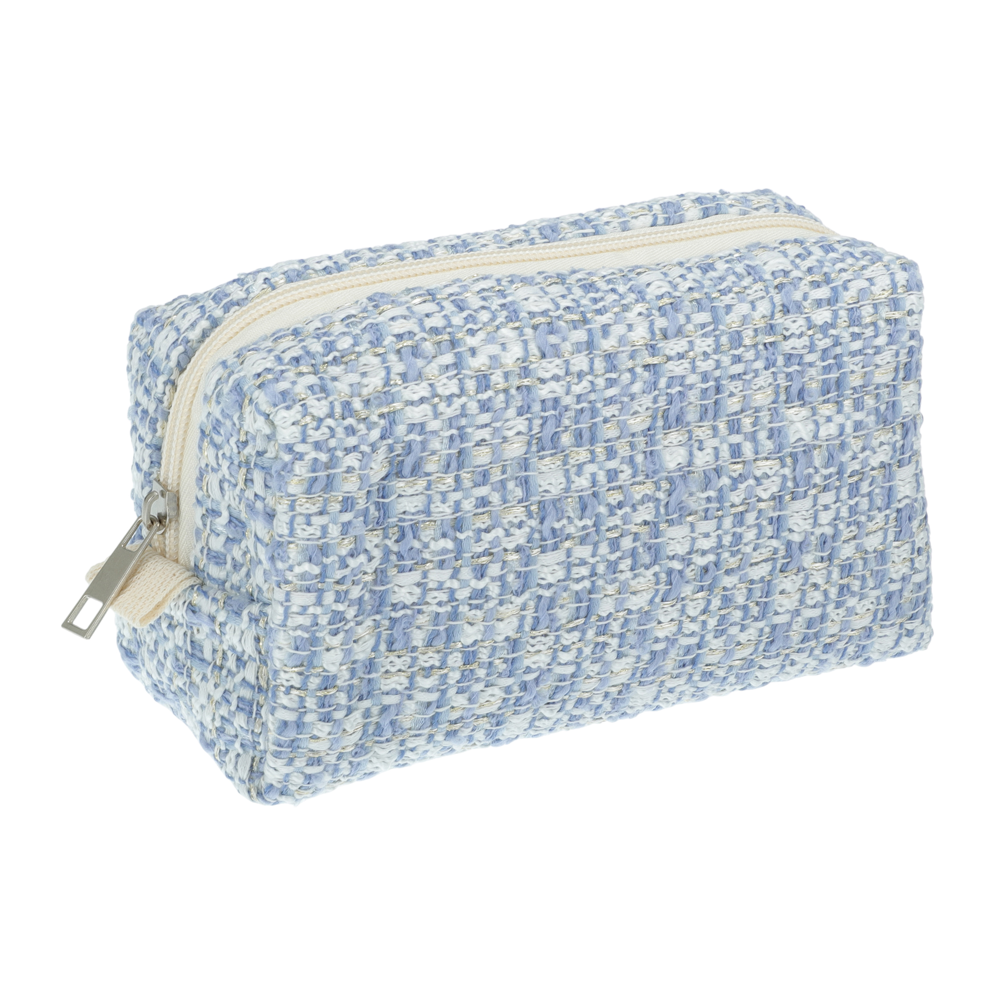 Unique Bargains 1 Pc Women Portable Travel Cosmetic Bag Blue