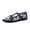 Black/cow, variant on Missy Mary Jane Ballet Flats for Women, Breathable Lightweight Womens Flats with Adjustable Buckle and Cushioned Memory Foam