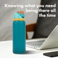 thumbnail image 3 of 32oz Stainless Steel Insulated Water Bottle Bounce Lid Portable Travel Mug (White) White White White, 3 of 5