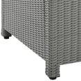 thumbnail image 5 of Afuera Living 32" Square Glass Top Wicker Patio Coffee Table in Gray, 5 of 8
