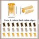 thumbnail image 2 of 180 abrazaderas plegables de 3 colores para extremos de cable de metal, de hierro, dorado, plateado y bronce, para sujetar columnas, clips de cuerda de cuero., 2 of 8