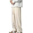 thumbnail image 3 of Birdeem Mens Pants Mens Fashion Drawstring Elastic Waist Solid Color Casual Retro Jogger Length Pants, 3 of 9