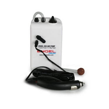 ENGEL ENG-AP 2-Speed Pump Aerator for Live Bait w/ 12V Adapter - White
