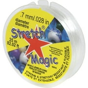 Stretch Magic Elastic Beading Cord - Clear Color, 0.7mm in Diameter, 25-Meter (82 ft) - Easy to Knot, Strong & Stretchy String for Making Beaded Jewelry