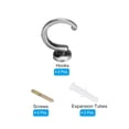 thumbnail image 3 of Uxcell Curtain Holdback Wall Mounted Curtain Tiebacks Screw Hooks Hanger Holder Silver 2 Pack, 3 of 6