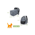 thumbnail image 2 of Mochila Transportadora Para Perros/Gatos Expandible, Gris/Negro, 2 of 3